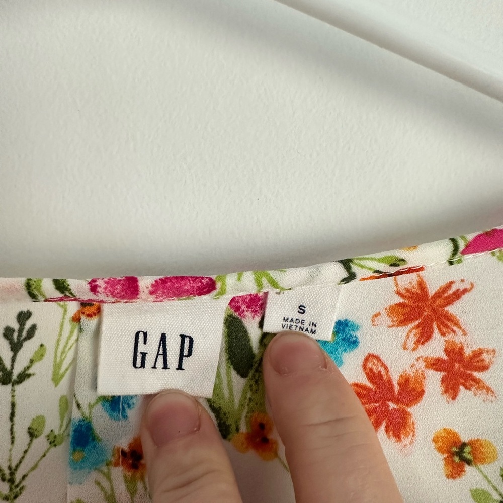 Gap Floral Long Sleeve Blouse Size Small - Picture 5 of 6